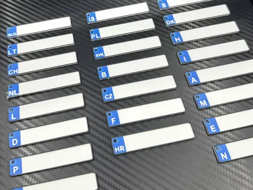 EU licenseplate keychain - customizable