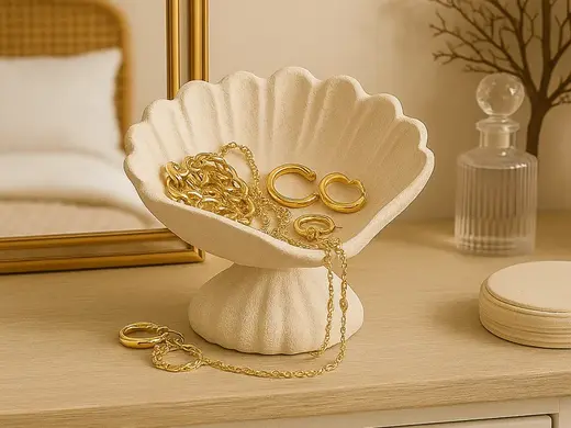 Coastal Seashell Jewelry Bowl Elegant CatchAll
