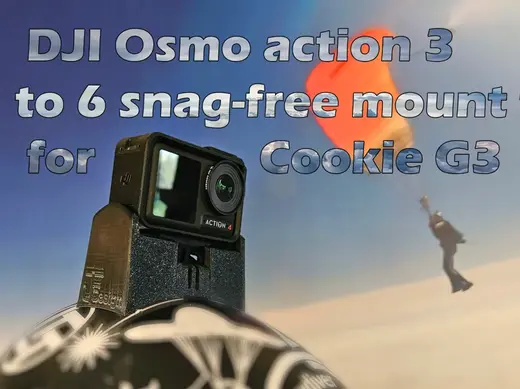 DJI Osmo action 3-6 snag-free mount for Cookie G3