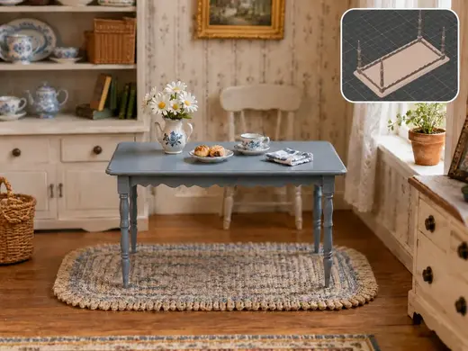 Dollhouse miniature model - Dining table