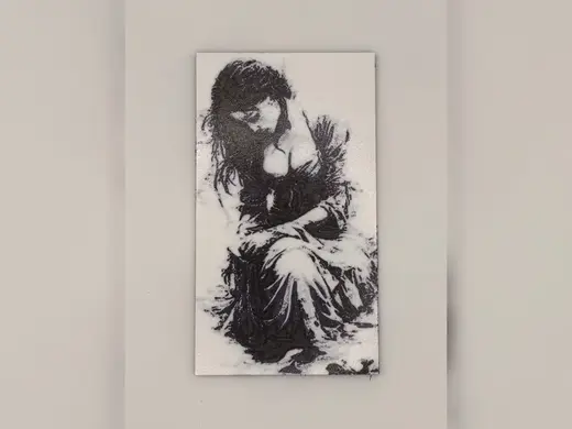 Waterline Woman Muse FlatForge/hueforge Bookmark