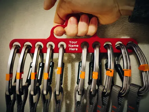 Personalised Gear Stik climbing gear organizer