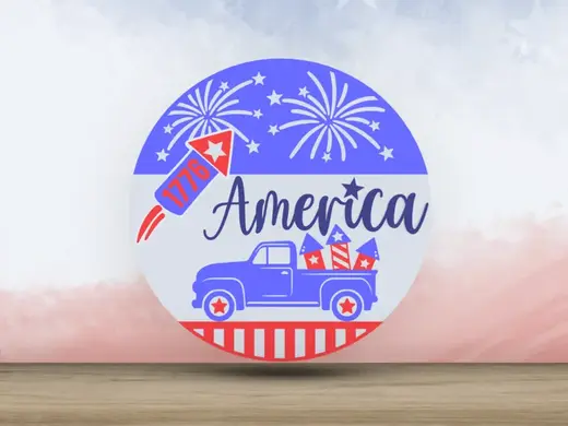 Patriotic America Sign