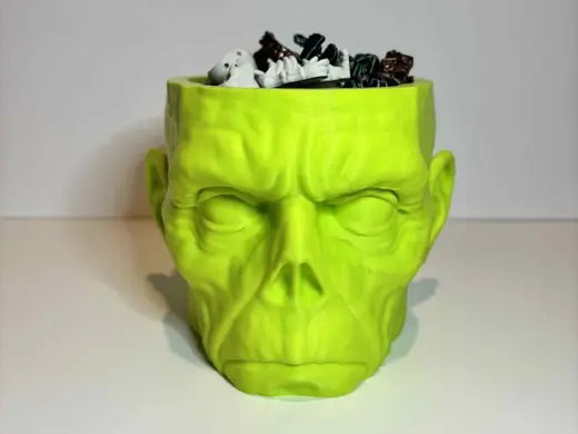 Zombie head trick or treat bowl