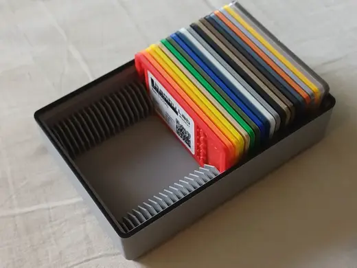Gridfinity Filament Test Card Box (Swatch Box)