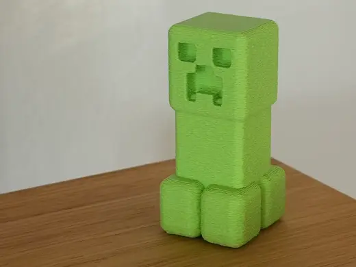 Cute Fuzzy Minecraft Creeper Mini Sculpture