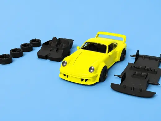 Porsche 911 Turbo Tunedado maqueta