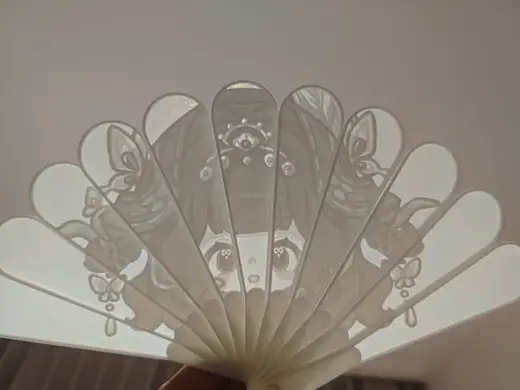剑网3 牧川毒萝 透光浮雕扇子