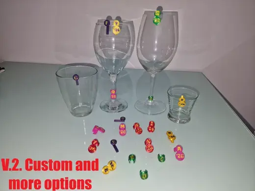 Glass & wine markers (custom and upgraded version)
