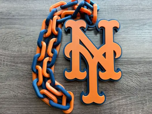 New York Mets Oversized Necklace, Pendant