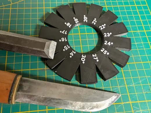 Knife & Chisel sharpening angle bevel gauge