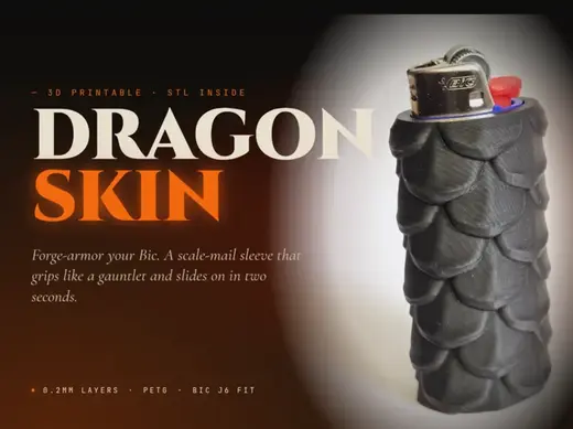 Dragon Skin Ligher - BIC J26 - Large Scales