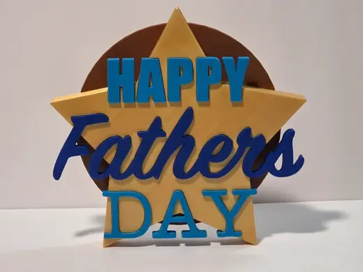 Happy Fathers Day Sign -Shelf Sitter or Wall Mount