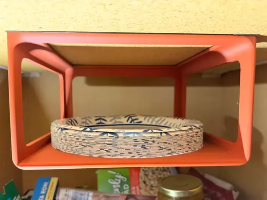 Under counter paper plate holder. 9" or 8.5" plate
