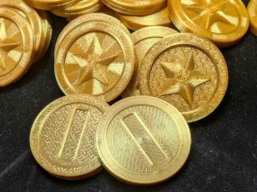 Super Mario Coins - 2-sided No Glue