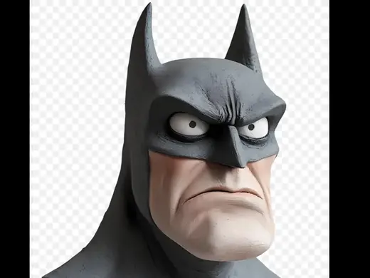 Heavy metal Batman bust