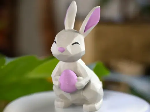 Cute Easter Bunny with egg figurine AMS