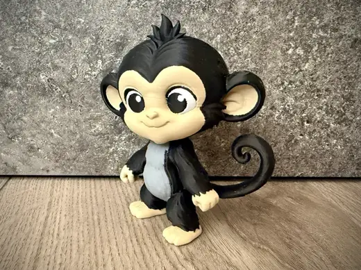 Monkey Makak Punch Happy Cute Figurine Toy AMS