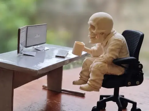 Working to the Bone - Office Skeleton (Remix)
