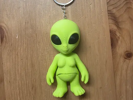 Flexi Female Alien Keyring NO AMS