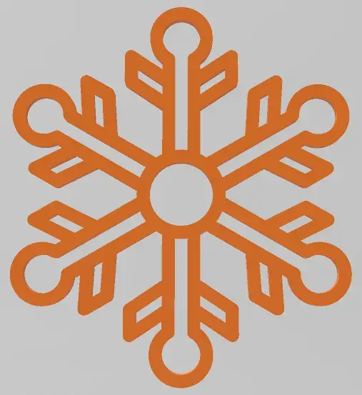 EASY TO PRINT, SNOWFLAKE, CHRISTMAS ORNAMENT 15, ORNAMENTS