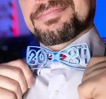 New Year 2024 Bow tie