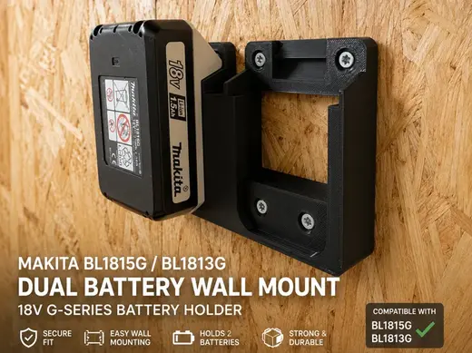 Makita BL1815G / BL1813G Dual Battery Wall Mount