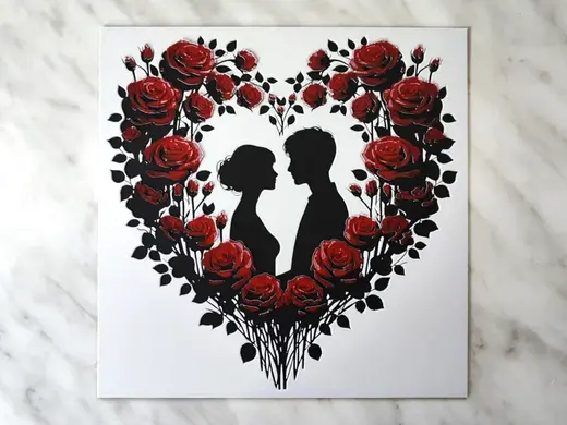 Lovers In Roses - Hueforge