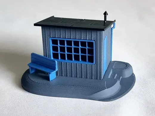 Railway trackside shelter 1:87 H0
