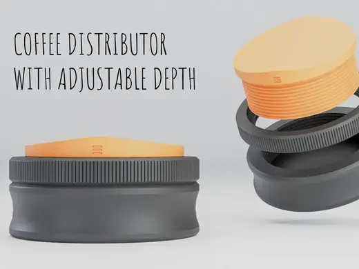 Coffee distributor 51&58mm with adjustable depth