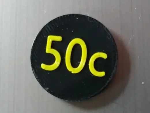 Gettone per carrelli dimensione 50 cents