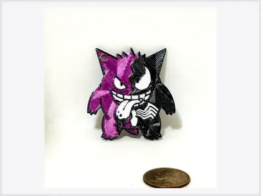 Gengar × Venom multi-color keychain