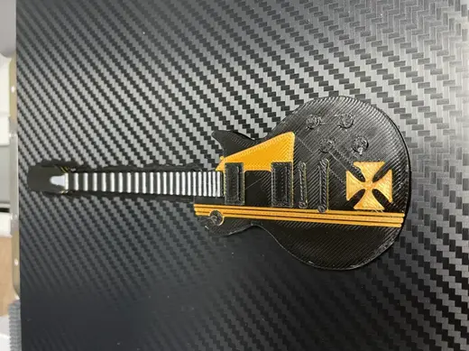 JamesHetfield-LesPaul black&gold Fridge Magnet