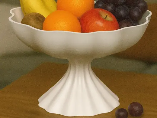 Elegante Obstschale – Wellen-Design