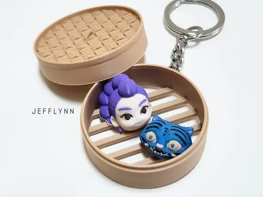 Derpy & Rumi (KPop Demon Hunters) Fidget Keychain