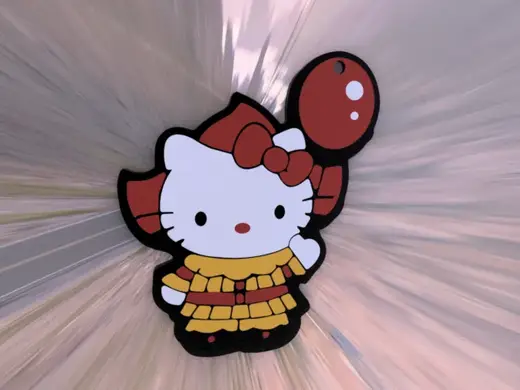 Hello Kitty - Pennywise keychain, ornament, charm