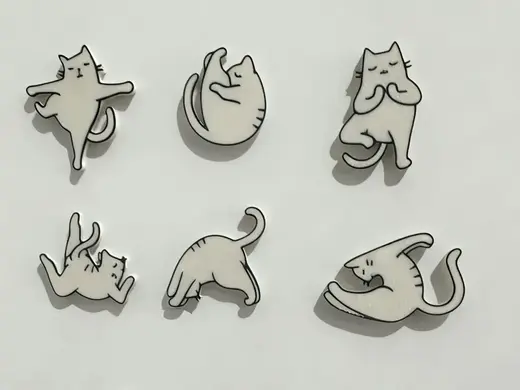 猫咪瑜伽姿势冰箱贴