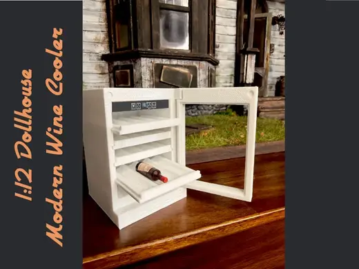 1:12 Dollhouse Wine Cooler, Refrigerator