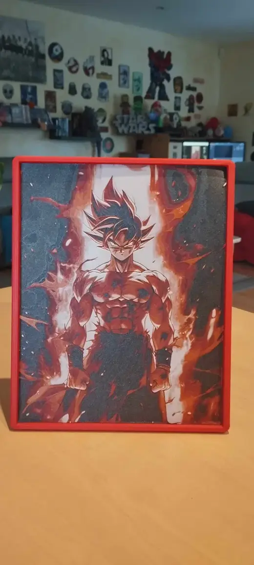 Frame for Goku portrait - Hueforge