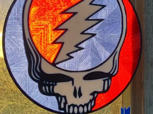 Grateful Dead Stealie Stained Glass
