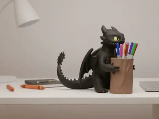 The night fury pencil holder