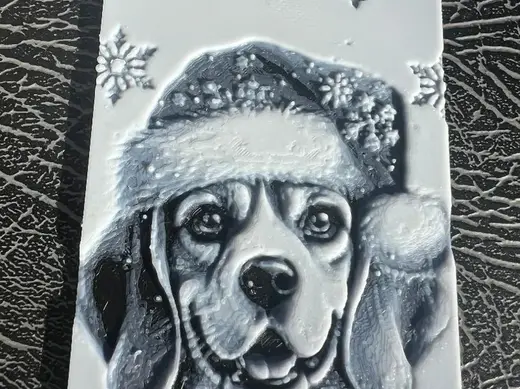 Christmas Santa Beagle Bookmark FREE commercial li