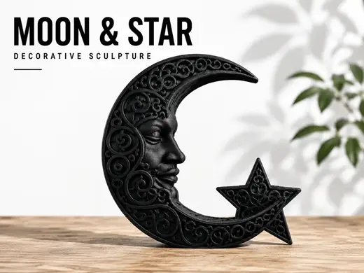 Elegant Crescent Moon & Star