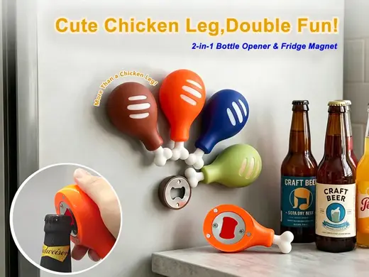 Cute Chicken Leg Bottle Opener|Fridge Magnet