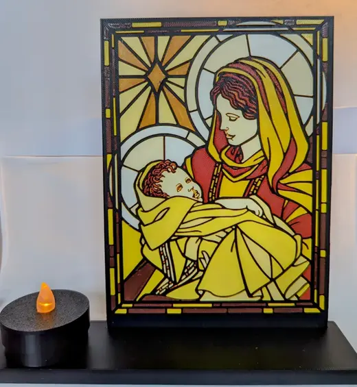 Christmas Stained Glass (HueForge)