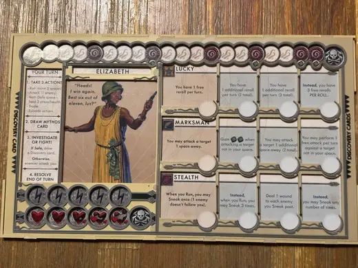 Cthulhu Death May Die Player Dashboard