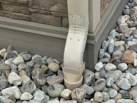 4" pvc sleeve cover and gutter downspout adapter