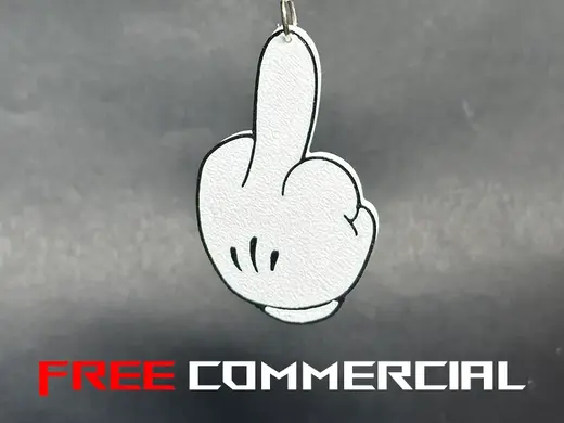 Mickey mouse middle finger keychain freecommercial