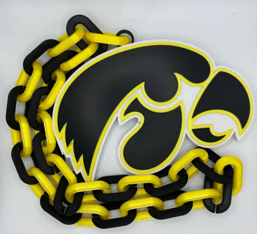 Iowa Hawkeyes Oversized Chain Logo