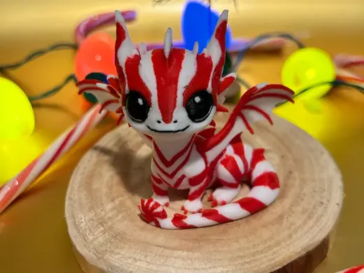 Candy Cane Dragon / ornament